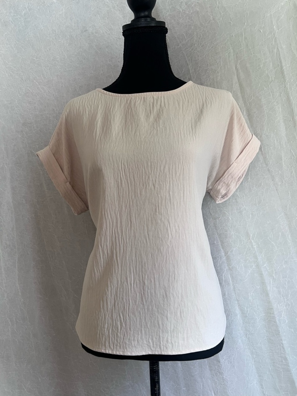 Gilli Light tan Short Sleeve dressy blouse